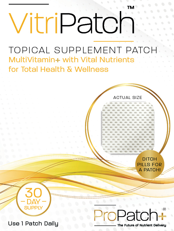 Topical vitamin patch for health and wellness.