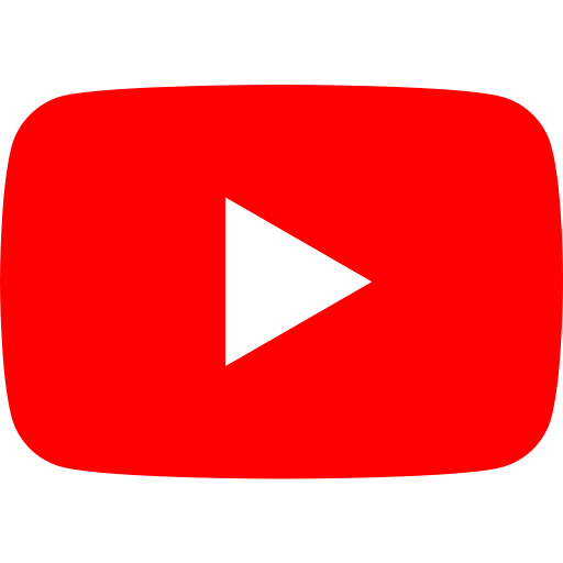 YouTube logo with play button icon.